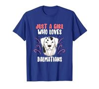 Just A Girl Who Loves Dalmatians Disfraz De Cachorro Perro Camiseta, Hombre, Azul Real, XXL