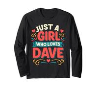 Just A Girl Who Loves Dave T-Shirt Cute Dave Manga Larga
