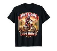 Just A Girl Who Loves Dirt Bikes Rider Motocross Motorbike Camiseta