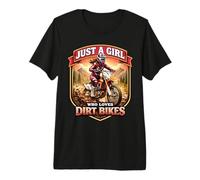 Just A Girl Who Loves Dirt Bikes Rider Motocross Motorbike Camiseta Premium