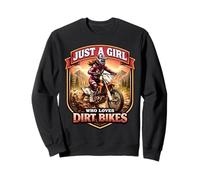 Just A Girl Who Loves Dirt Bikes Rider Motocross Motorbike Sudadera