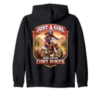 Just A Girl Who Loves Dirt Bikes Rider Motocross Motorbike Sudadera con Capucha