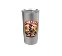 Just A Girl Who Loves Dirt Bikes Rider Motocross Motorbike Vaso térmico de acero inoxidable de doble pared