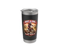 Just A Girl Who Loves Dirt Bikes Rider Motocross Motorbike Vaso térmico de acero inoxidable de doble pared