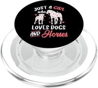 Just a Girl Who Loves Dogs and Horses Flores Mujeres Chicas PopSockets PopGrip para MagSafe