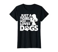 Just A Girl Who Loves Dogs Dog Cute Funny Puppy Camiseta