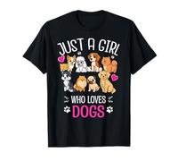 Just a girl who loves Dogs - Funny Puppy I Love Dogs Regalo Camiseta