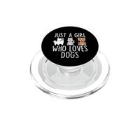 Just a Girl Who Loves Dogs Lindo Cachorro Divertido Perro Animal PopSockets PopGrip para MagSafe