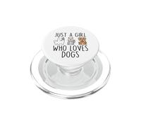 Just a Girl Who Loves Dogs Lindo Cachorro Divertido Perro Animal PopSockets PopGrip para MagSafe