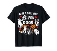Just a Girl Who Loves Dogs Mujeres Amante de los Perros Mamá Propietaria Ropa Camiseta