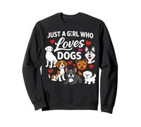 Just a Girl Who Loves Dogs Mujeres Amante de los Perros Mamá Propietaria Ropa Sudadera