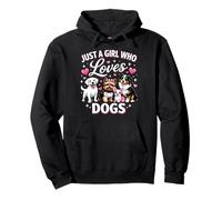 Just a Girl Who Loves Dogs Mujeres Amante de los Perros Mamá Propietaria Ropa Sudadera con Capucha