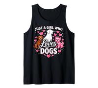Just a Girl Who Loves Dogs Women Dog Lover Mom Owner Apparel Camiseta sin Mangas