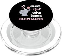 Just a Girl Who Loves Elephants Girls Elephant Lover PopSockets PopGrip para MagSafe