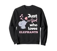 Just a Girl Who Loves Elephants Girls Elephant Lover Sudadera