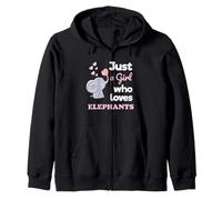 Just a Girl Who Loves Elephants Girls Elephant Lover Sudadera con Capucha