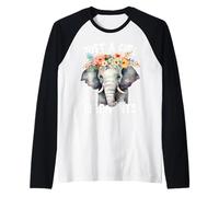 Just a Girl Who Loves Elephants Zoo Animal Outfits Mujer Camiseta Manga Raglan