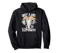 Just a Girl Who Loves Elephants Zoo Animal Outfits Mujer Sudadera con Capucha