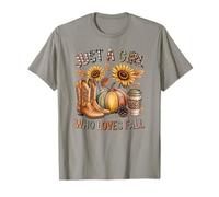 Just a Girl Who Loves Fall Season Autumn Design Hombres Mujeres Camiseta
