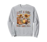 Just a Girl Who Loves Fall Season Autumn Design Hombres Mujeres Sudadera