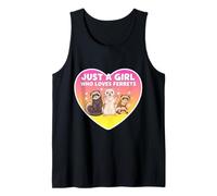 Just A Girl Who Loves Ferrets Cute Owner Pet Lover Womens Camiseta sin Mangas