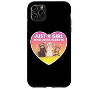 Just A Girl Who Loves Ferrets Cute Owner Pet Lover Womens Carcasa para iPhone 11 Pro MAX