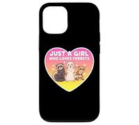 Just A Girl Who Loves Ferrets Cute Owner Pet Lover Womens Carcasa para iPhone 12/12 Pro