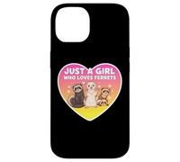 Just A Girl Who Loves Ferrets Cute Owner Pet Lover Womens Carcasa para iPhone 14