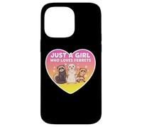 Just A Girl Who Loves Ferrets Cute Owner Pet Lover Womens Carcasa para iPhone 14 Pro MAX