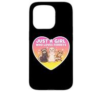 Just A Girl Who Loves Ferrets Cute Owner Pet Lover Womens Carcasa para iPhone 15 Pro
