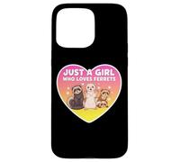 Just A Girl Who Loves Ferrets Cute Owner Pet Lover Womens Carcasa para iPhone 15 Pro MAX