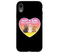 Just A Girl Who Loves Ferrets Cute Owner Pet Lover Womens Carcasa para iPhone XR