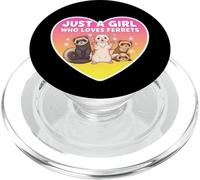 Just A Girl Who Loves Ferrets Cute Owner Pet Lover Womens PopSockets PopGrip para MagSafe