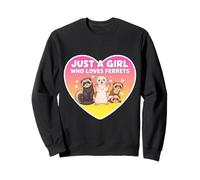 Just A Girl Who Loves Ferrets Cute Owner Pet Lover Womens Sudadera