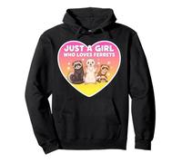 Just A Girl Who Loves Ferrets Cute Owner Pet Lover Womens Sudadera con Capucha