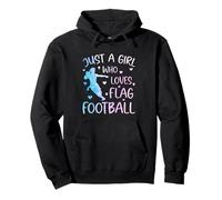 Just A Girl Who Loves Flag Football Funny Slogan Sudadera con Capucha