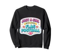 Just A Girl Who Loves Flag Football Mujer Cita Linda Sudadera