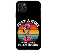 Just A Girl Who Loves Flamingos Divertidos Retro Rosa Amantes De Los Pájaros Carcasa para iPhone 11 Pro Max