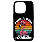 Just A Girl Who Loves Flamingos Divertidos Retro Rosa Amantes De Los Pájaros Carcasa para iPhone 14 Pro