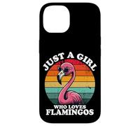Just A Girl Who Loves Flamingos Divertidos Retro Rosa Amantes De Los Pájaros Carcasa para iPhone 14