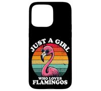 Just A Girl Who Loves Flamingos Divertidos Retro Rosa Amantes De Los Pájaros Carcasa para iPhone 15 Pro Max