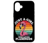 Just A Girl Who Loves Flamingos Divertidos Retro Rosa Amantes De Los Pájaros Carcasa para iPhone 16 Plus