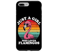 Just A Girl Who Loves Flamingos Divertidos Retro Rosa Amantes De Los Pájaros Carcasa para iPhone 7 Plus/8 Plus