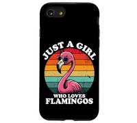 Just A Girl Who Loves Flamingos Divertidos Retro Rosa Amantes De Los Pájaros Carcasa para iPhone SE (2020) / 7 / 8