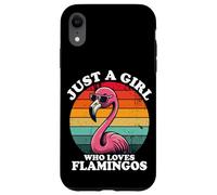 Just A Girl Who Loves Flamingos Divertidos Retro Rosa Amantes De Los Pájaros Carcasa para iPhone XR