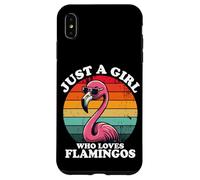 Just A Girl Who Loves Flamingos Divertidos Retro Rosa Amantes De Los Pájaros Carcasa para iPhone XS Max