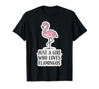 Just A Girl Who Loves Flamingos Lover Womens Quote Saying Camiseta