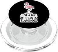 Just A Girl Who Loves Flamingos Lover Womens Quote Saying PopSockets PopGrip para MagSafe