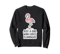 Just A Girl Who Loves Flamingos Lover Womens Quote Saying Sudadera