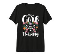 Just A Girl Who Loves Floristry Floristería Floristería Camiseta Premium